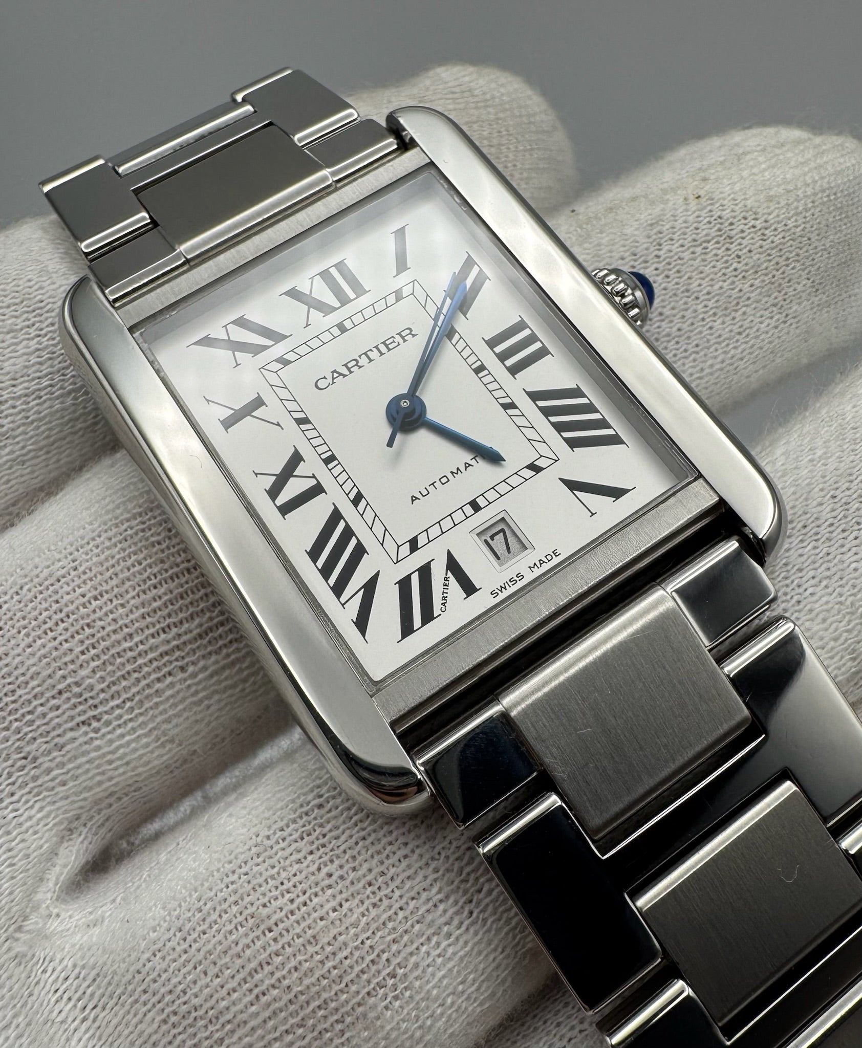 Cartier Tank Solo XL Automatic Full Steel Silver Dial (Mint