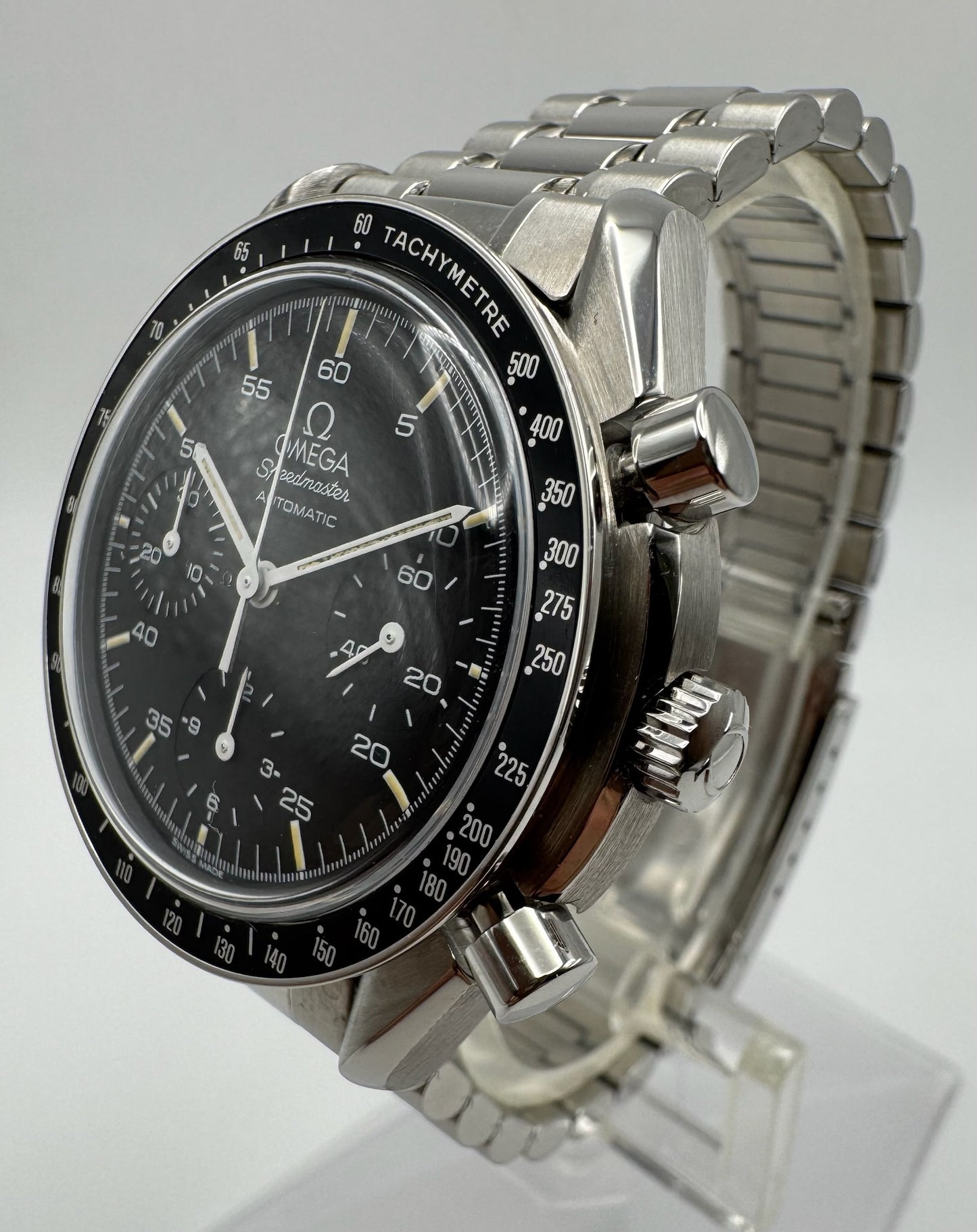 Omega Speedmaster Reduced with Black Tritium Dial (Unpolished)