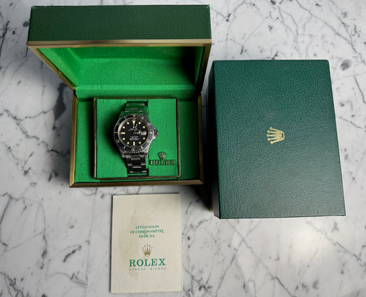 Rolex Submariner Date 16800 Full Steel Matte Dial Ghost Insert Original Owner 1982 (Full-Set/Unpolished/Serviced)
