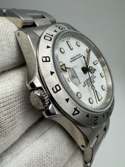 Rolex Explorer II Polar “Chicchi Di Mais” Full Steel 1990 Porcelain Dial Yellow Patina (Serviced)