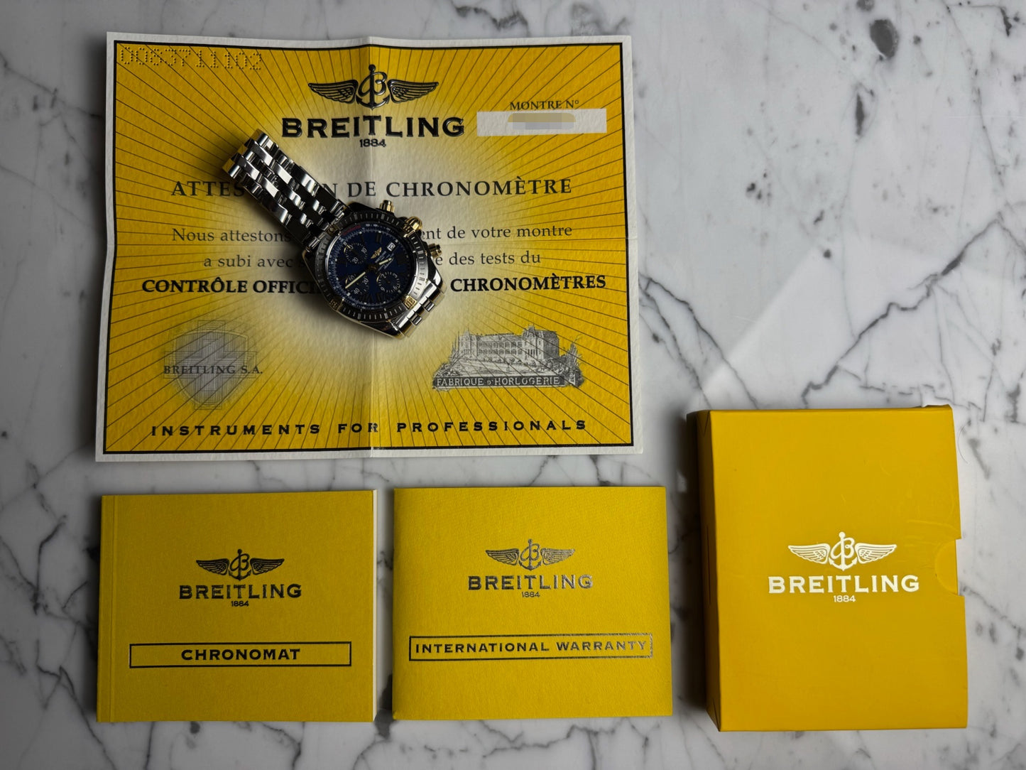 Breitling Chronomat Evolution Two Tone Blue Dial 2008 (Papers/Mint/Serviced)