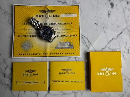 Breitling Chronomat Evolution Two Tone Blue Dial 2008 (Papers/Mint/Serviced)