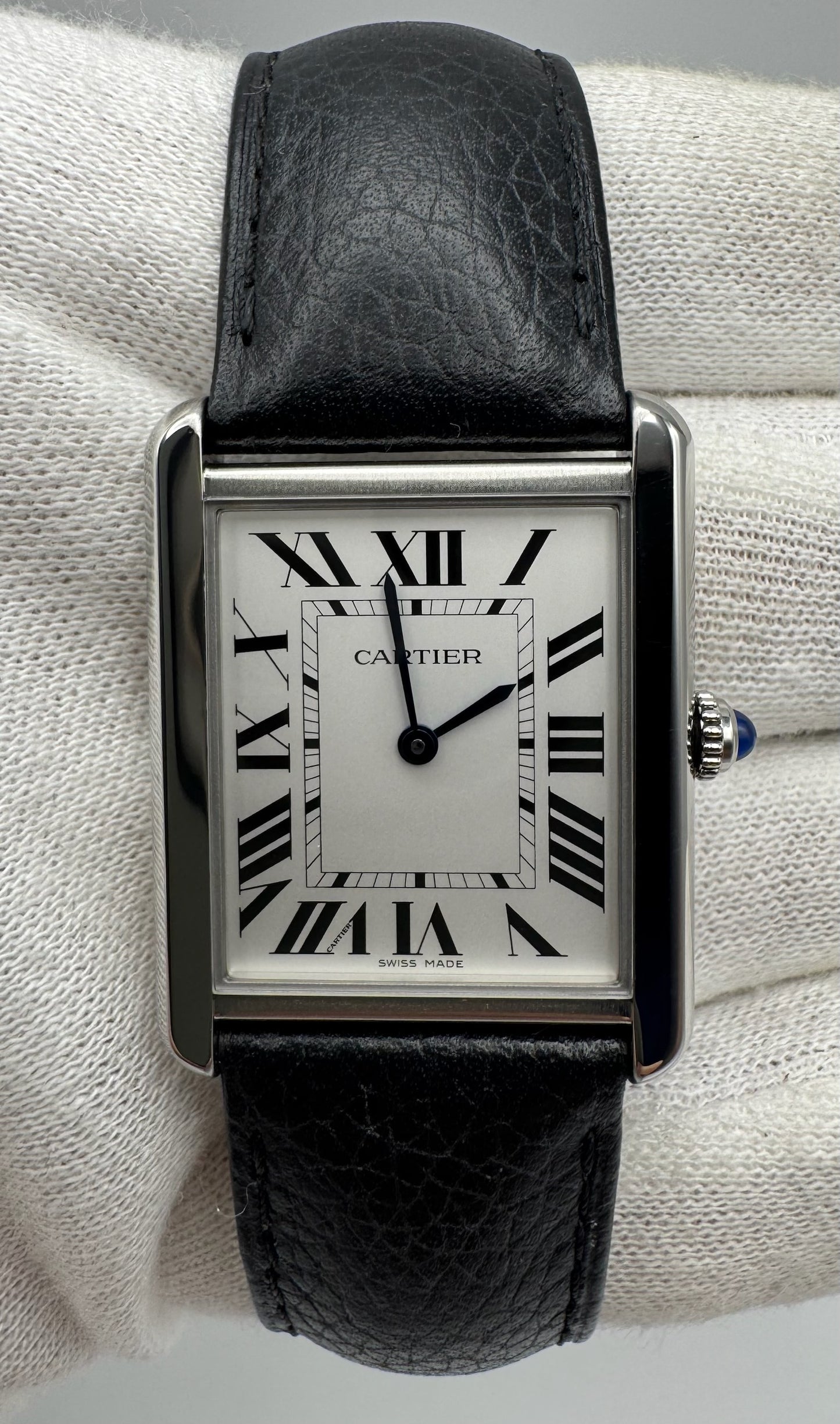Cartier Tank Solo Steel Large Size Quartz Silver Dial 2020 (Full-Set/Mint)