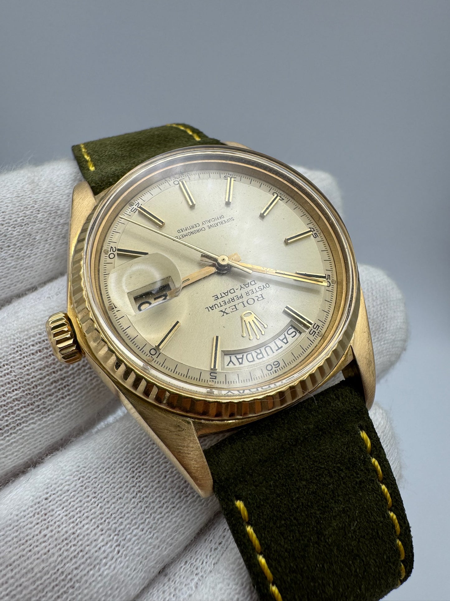 Rolex Day-Date 36 1803 Yellow Gold 18K Champagne Dial 1968