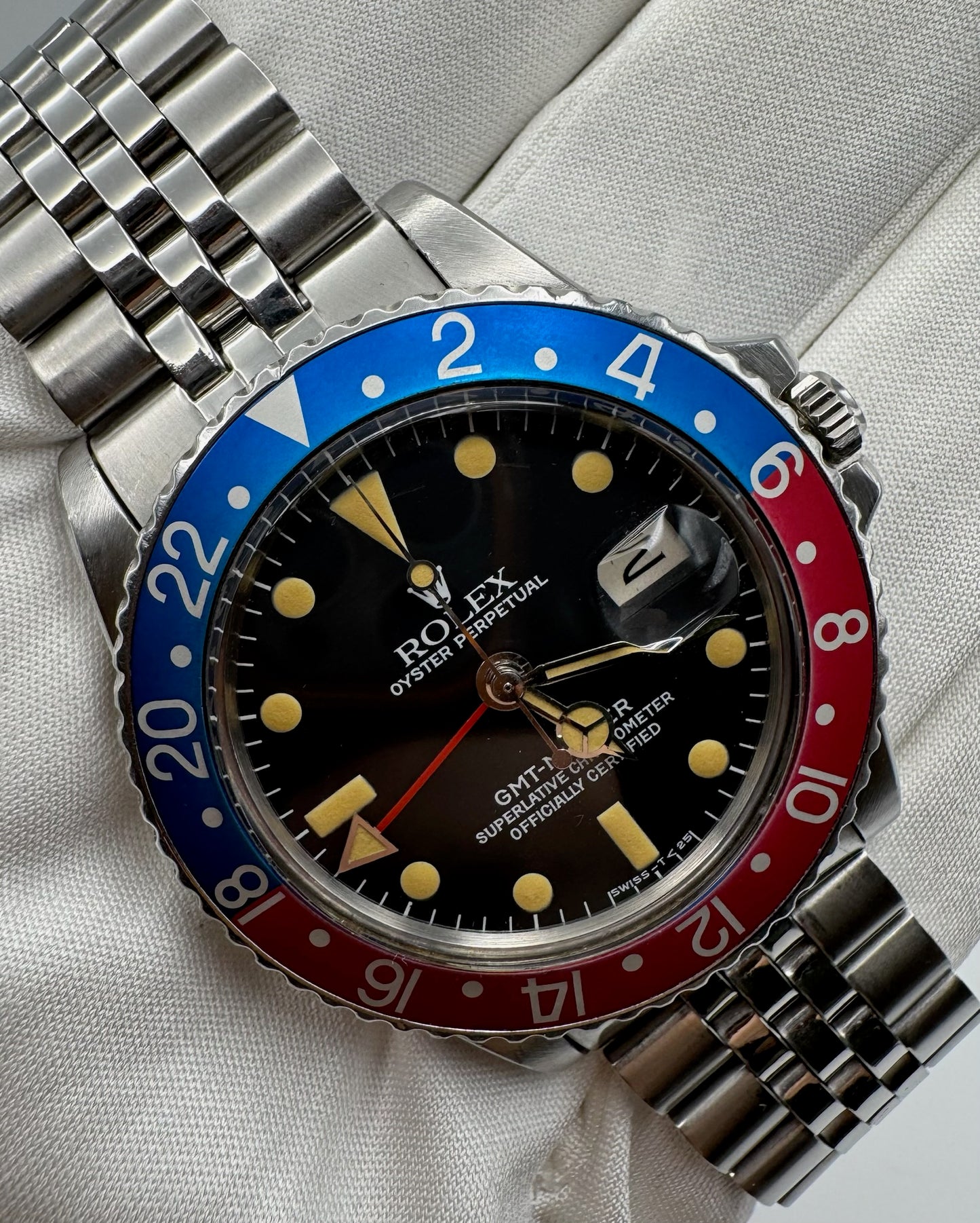 Rolex GMT-Master 1675 Tritium Patina Service Dial 1966