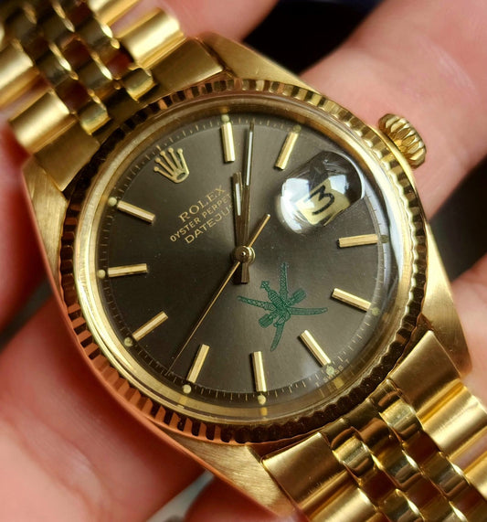 Rolex Datejust 36 Yellow Gold Grey Kabouss “Khanjar” Dial