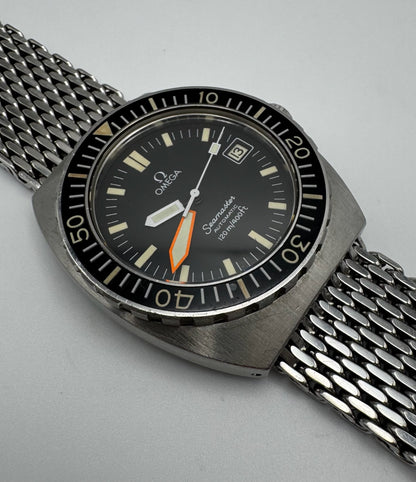 Omega Seamaster Baby Ploprof Full Steel Mesh Bracelet Yellow Patina (Unpolished/Serviced)