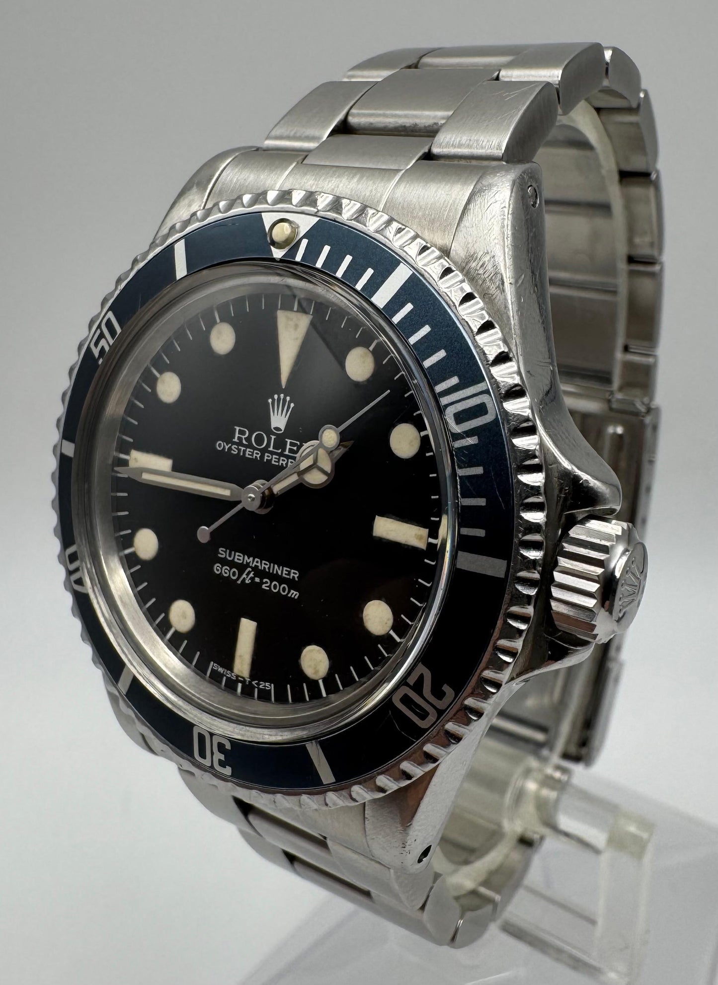 Rolex Submariner No Date 5513 MK3 Maxi/Lollipop Dial Blue Insert 1981 (Full-Set)