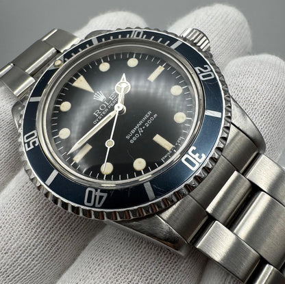 Rolex Submariner No Date 5513 MK3 Maxi/Lollipop Dial Blue Insert 1981 (Full-Set)
