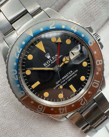 Rolex GMT-Master 1675 MK1 Long E Pumpkin Patina Faded Red Back Insert 1968 (Full-Set/Unpolished)