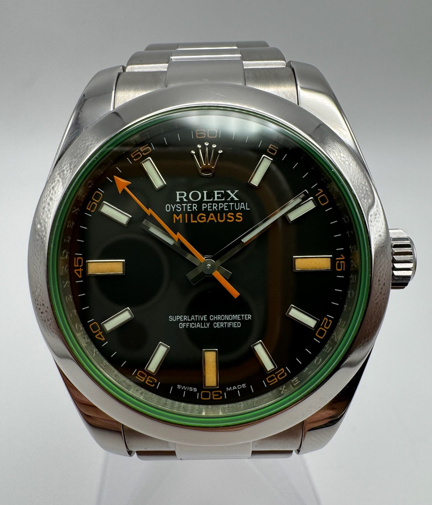 Rolex Milgauss Steel Black Dial Green Crystal 2008 (Mint)