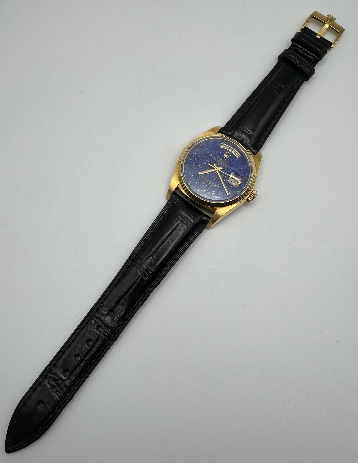 Rolex Day-Date 36 Yellow Gold Lapis Lazuli Aftermarket Dial (Serviced/Unpolished)