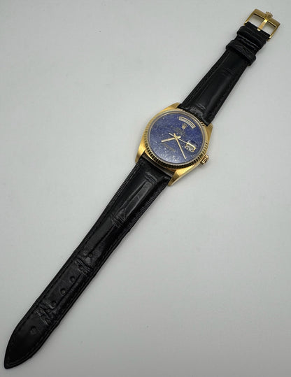 Rolex Day-Date 36 Yellow Gold Lapis Lazuli Aftermarket Dial (Serviced/Unpolished)