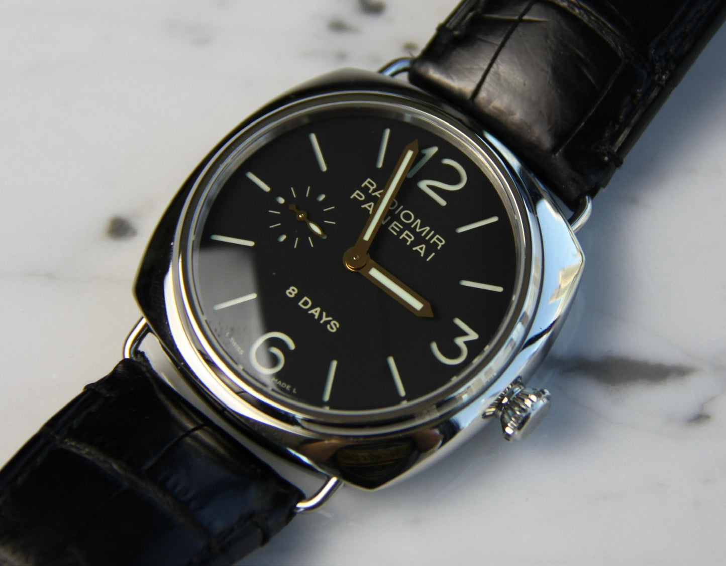 Panerai Radiomir 8 Days PAM190 JLC Movement Black Dial 2006 (Full-Set)