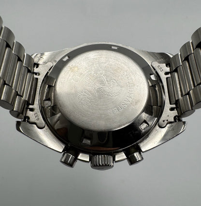 Omega Speedmaster Professional Moonwatch Full Steel Ghost Bezel Yellow Patina Step Dial 1969 (Serviced)