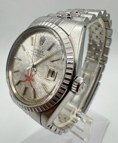 Rolex Datejust 1603 Etched Dial Red “Khanjar” Logo (Unpolished)