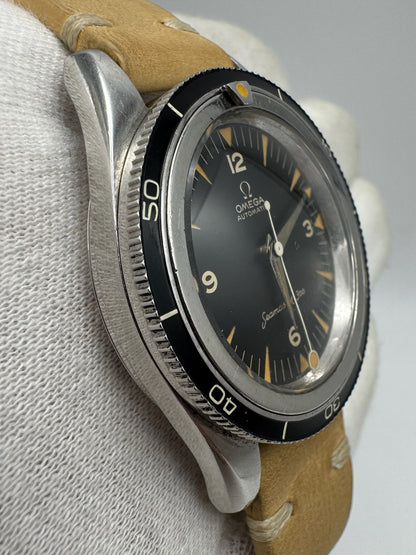 Omega Seamaster 300 Steel Pumpkin Patina Lollipop Hand (Unpolished/Serviced)