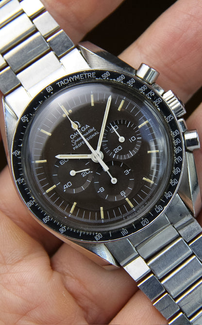Omega Speedmaster Professional Moonwatch 145.022-69ST Caramel Tropical Dial Yellow Patina 1969 (Full-Set/Unpolished/Serviced)