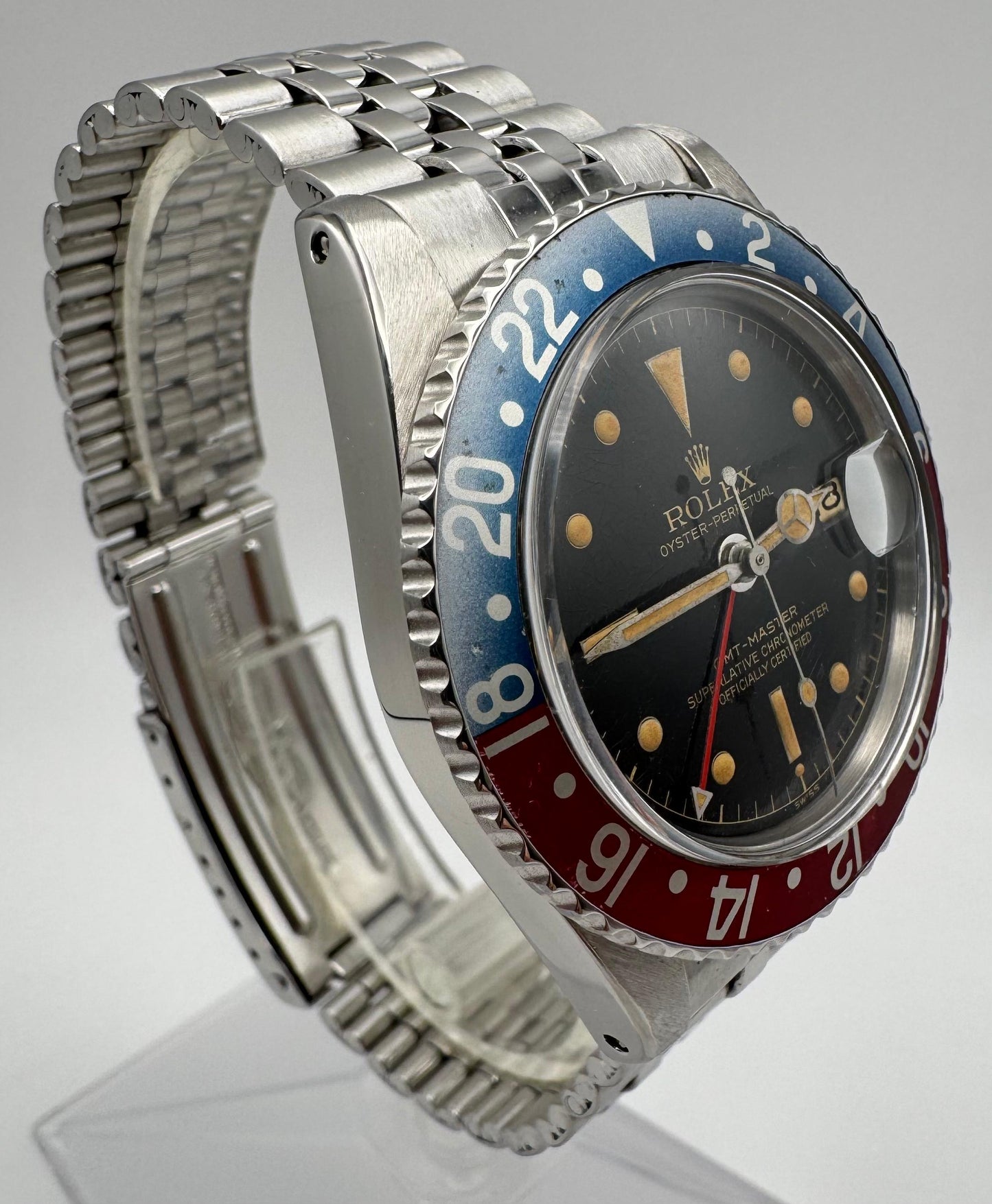 Rolex GMT-Master 1675 PCG Jubilee Glossy Gilt Chapter Ring/Exclamation Point 1960 (Serviced)