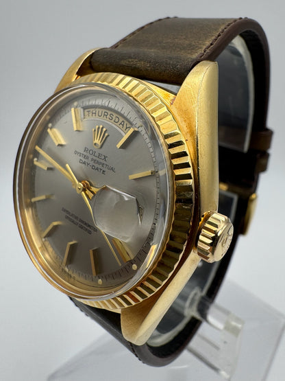 Rolex Day-Date 36 18K Yellow Gold Head Very Rare Dark Grey Dial 1973 (Serviced)