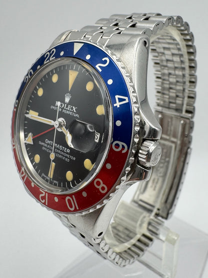 Rolex GMT-Master 1675 Extremely Rare MK 2.5 Red Back Pepsi Insert 1972 (Serviced)