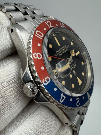 Rolex GMT-Master 1675 PCG Mirror Glossy Gilt Chapter Ring Exclamation Point 1962 (Full-Set/Serviced)