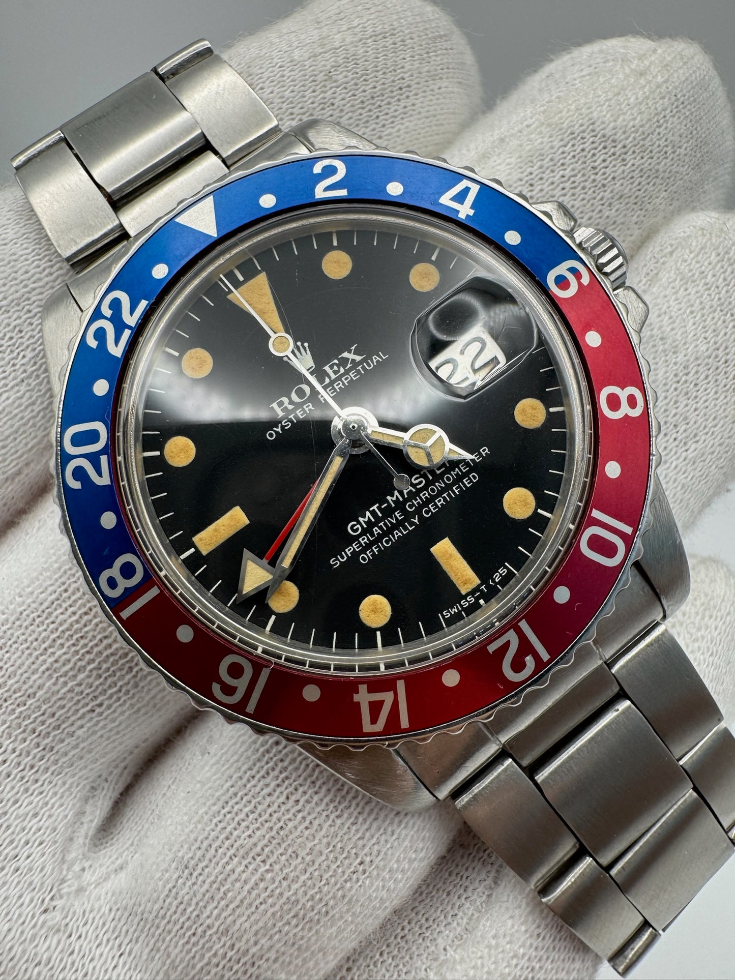Rolex GMT-Master 1675 MK2.5 Very Rare Nice Patina Red Back Pepsi Insert 1971