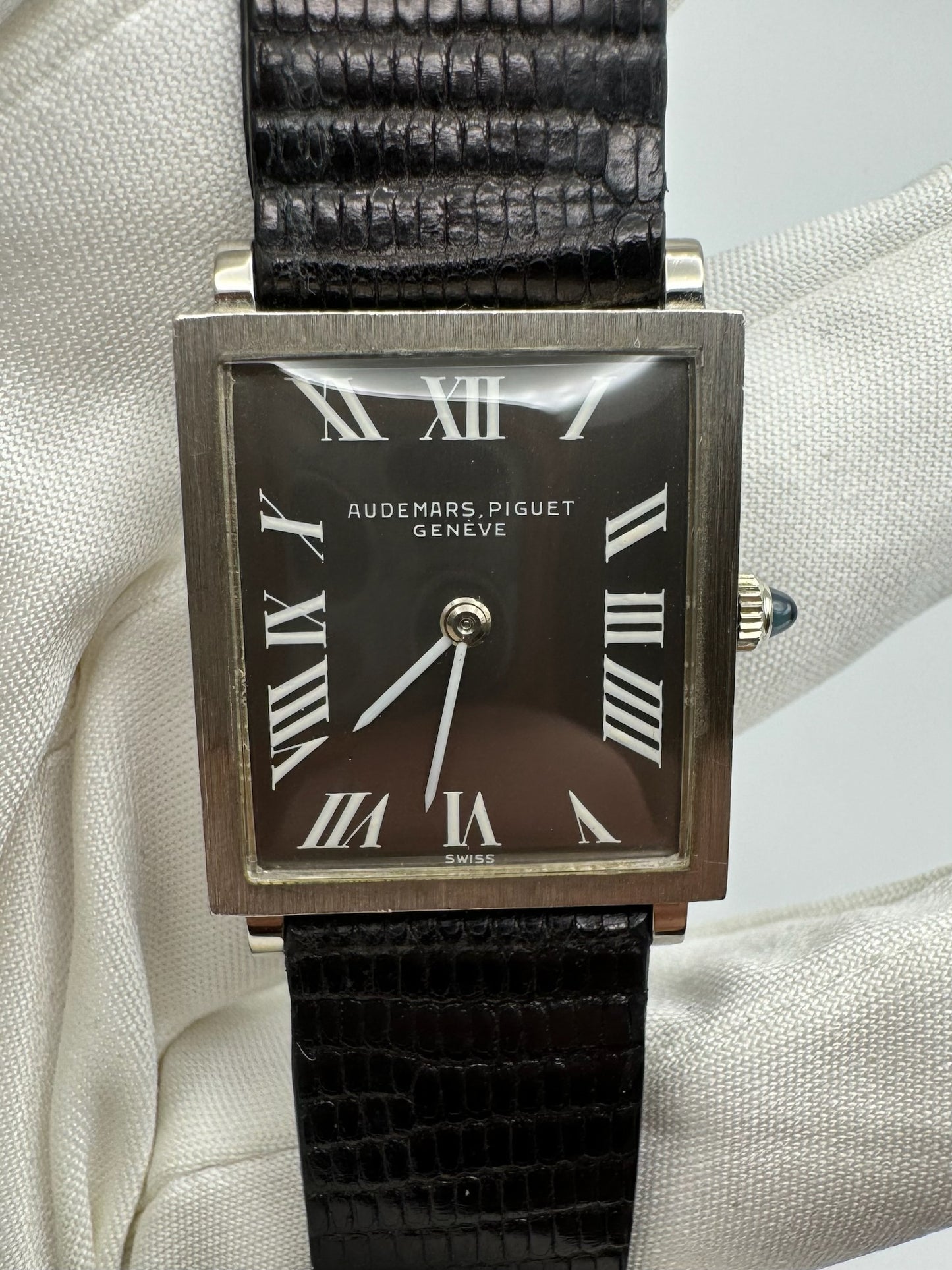 AP Vintage Dress Watch Rectangular Grey Dial with Roman Numerals