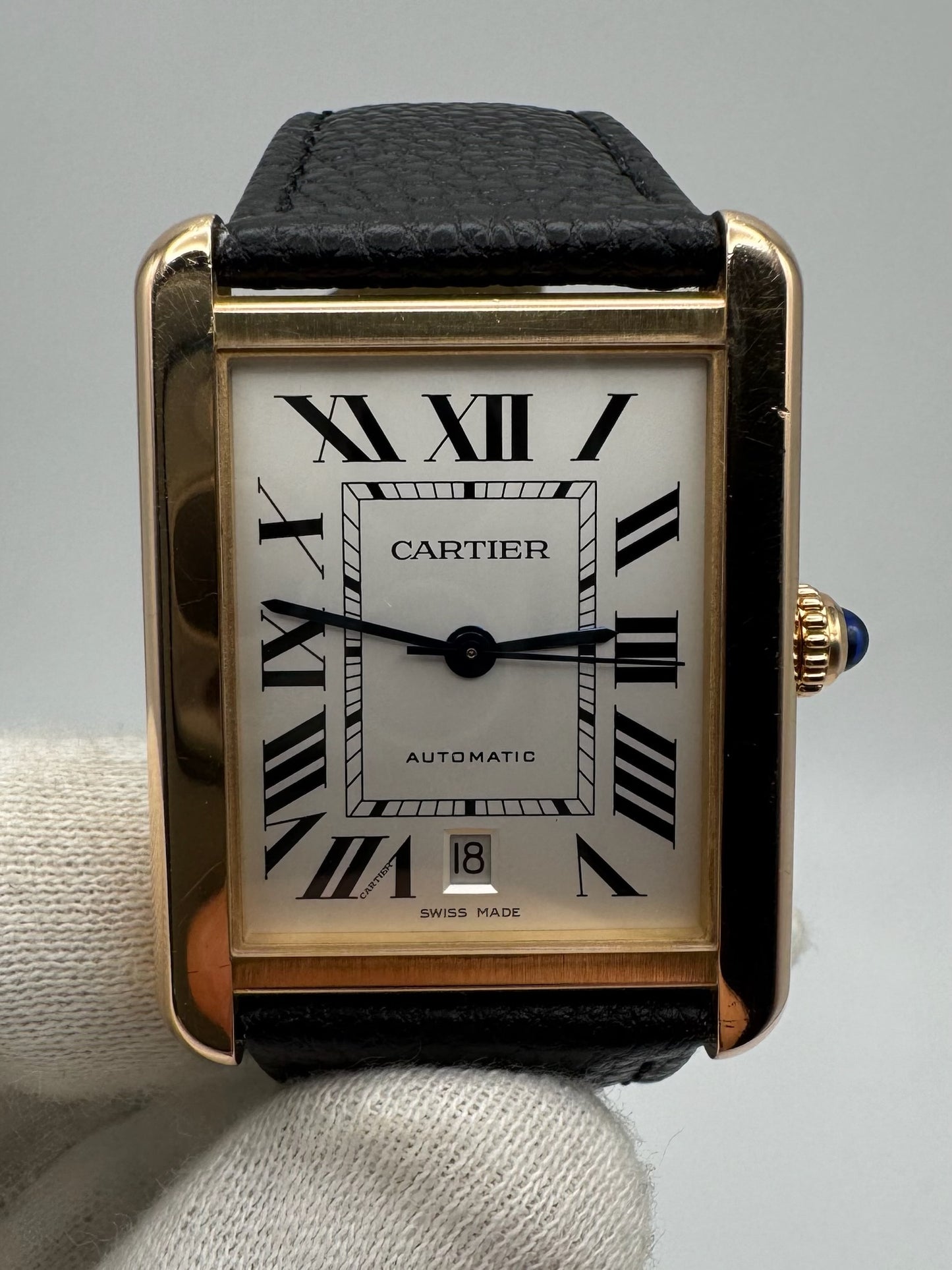 Cartier Tank Solo XL Rose Gold/Steel Automatic Original Owner (Box/Unpolished)
