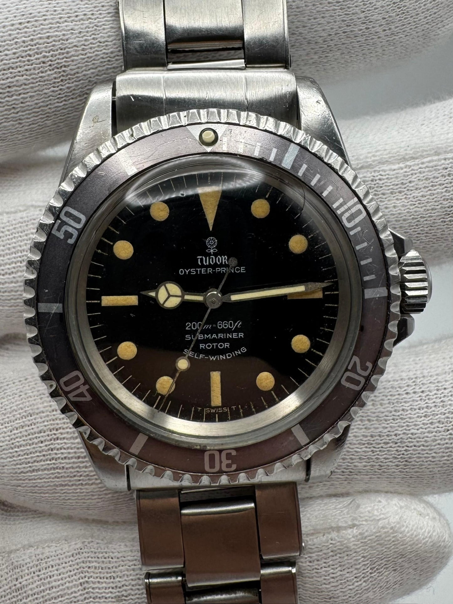 Tudor Submariner 7928 Glossy Gilt Zinc Sulfide 1965 (Full-Set)