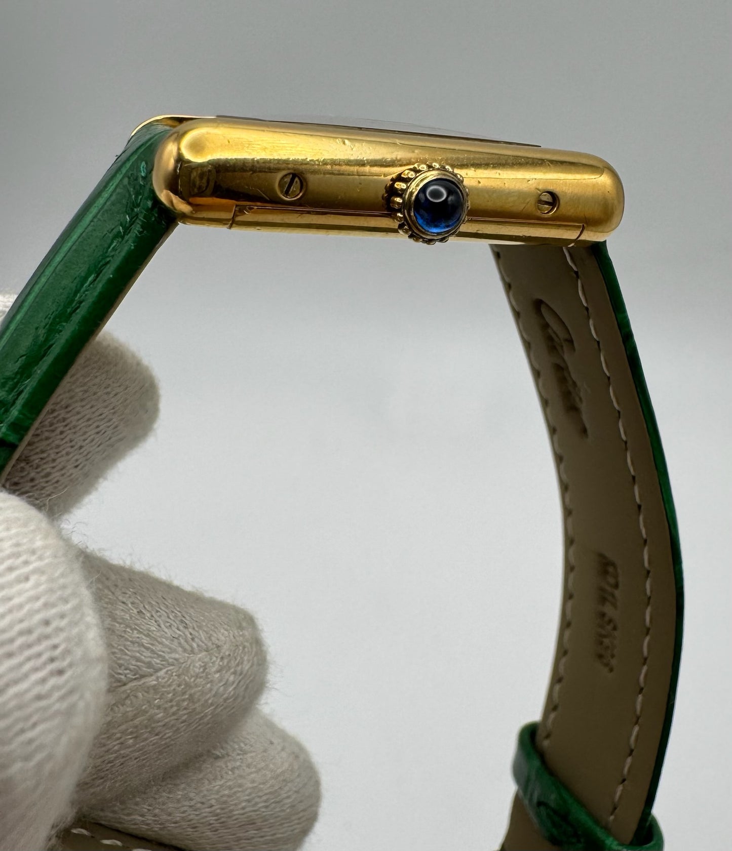 Cartier Tank Vermeil Gold Plated Manual Winding Lemon Dial