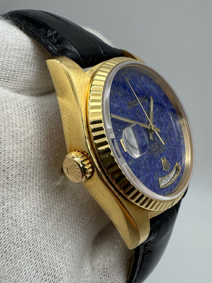 Rolex Day-Date 36 Yellow Gold Lapis Lazuli Aftermarket Dial (Serviced/Unpolished)