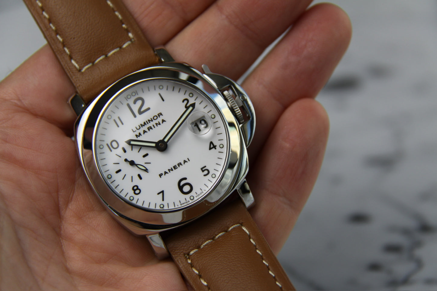 Panerai Luminor Marina 40 PAM49 Automatic White Dial (Mint)