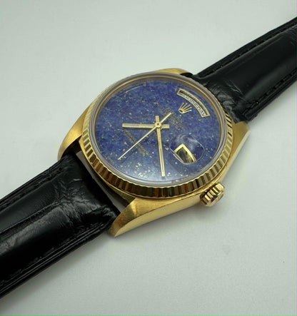 Rolex Day-Date 36 Yellow Gold Lapis Lazuli Aftermarket Dial (Serviced/Unpolished)