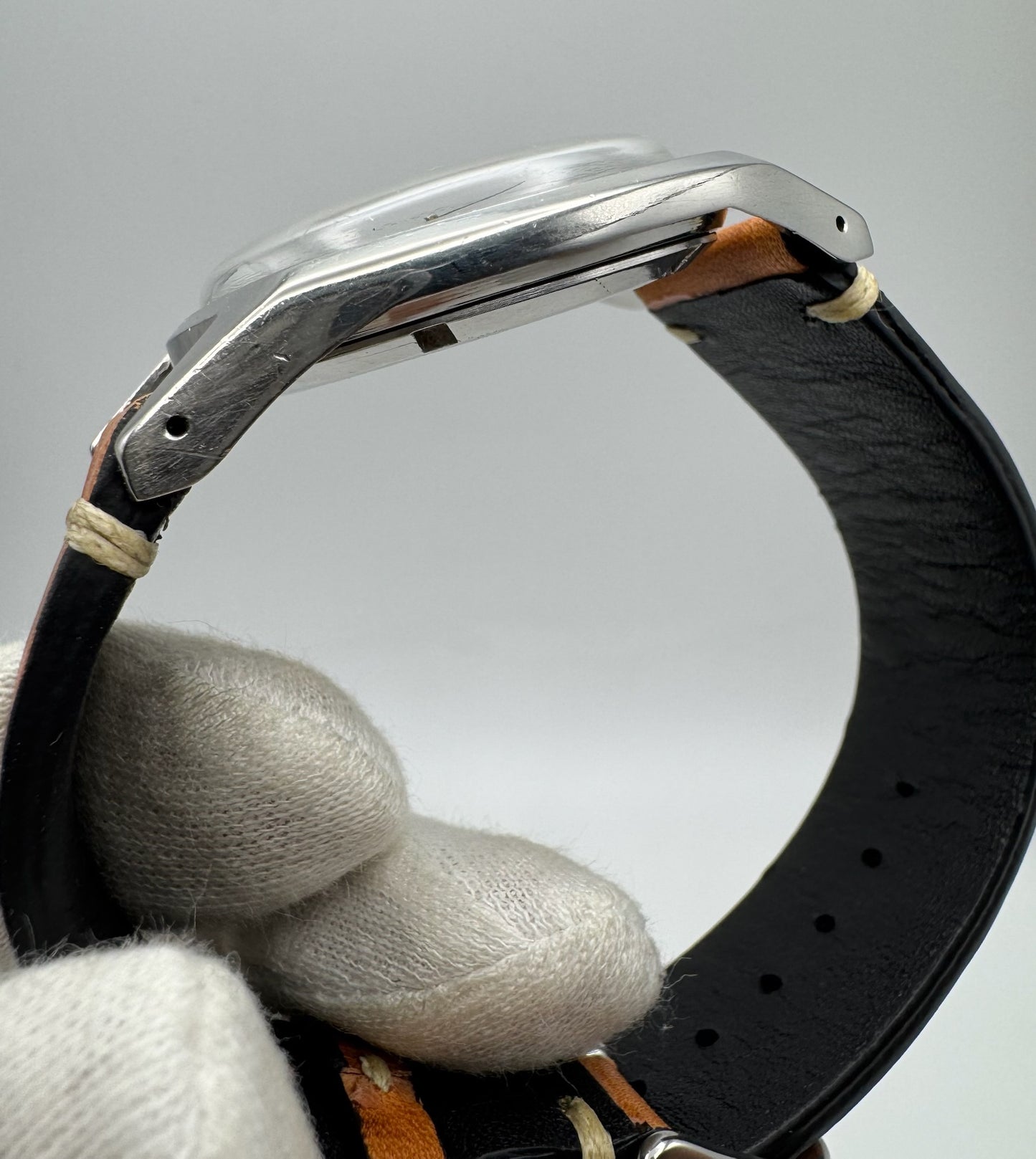 Lemania WWII Majetek Czech Air Force Steel Yellow Patina Military Pilot’s Watch 1939 (Serviced)