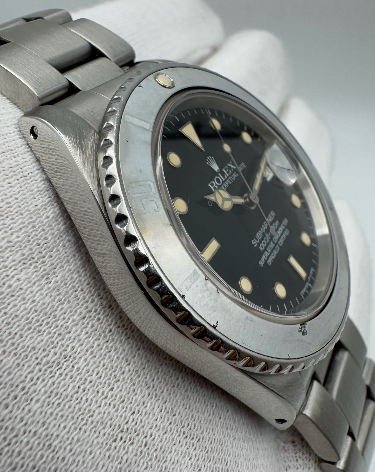 Rolex Submariner 16800 Semi Gloss Dial Cream Patina Faded Bezel 1985