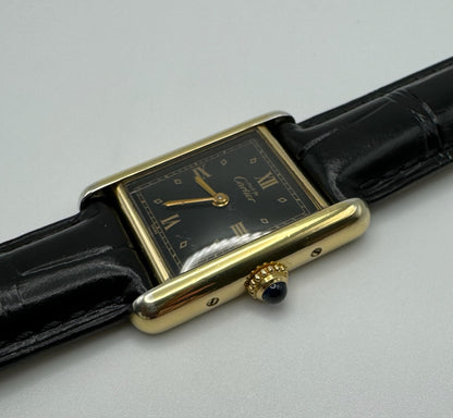 Cartier Tank Vermeil with Black Dial