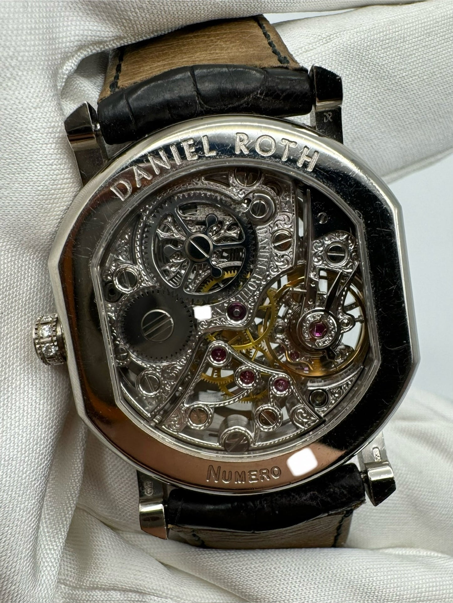 Daniel Roth Retrograde with White Gold Diamond Set Case