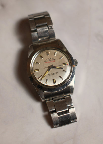 Rolex Milgauss 1019 Full Steel Silver Dial 1970 (Unpolished/Serviced)