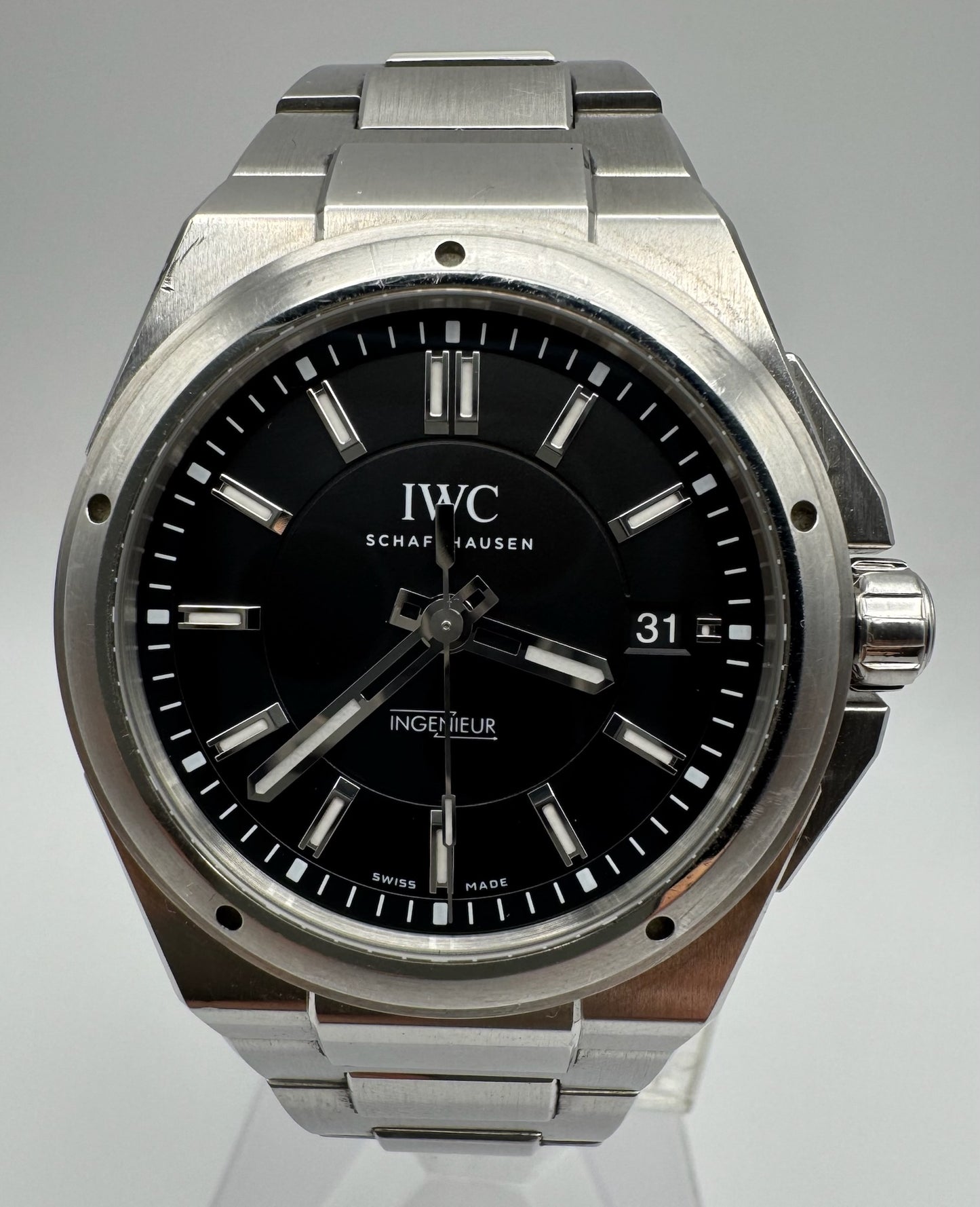 IWC Ingenieur Automatic 40 Full Steel Black Dial 2017 (Full-Set/Unpolished)