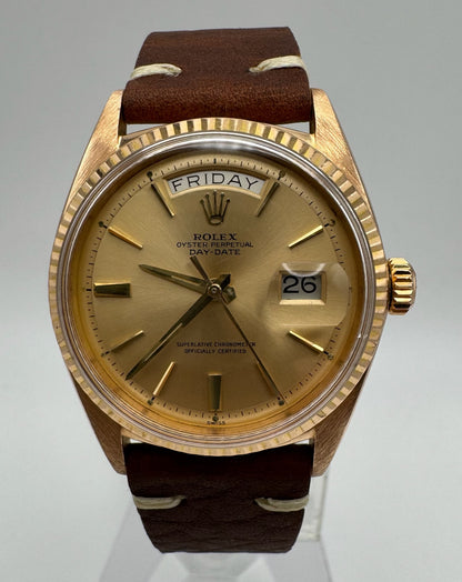 Rolex Day-Date 36 18K Rose Gold Head Door Stop Dial 1973 (Mint)