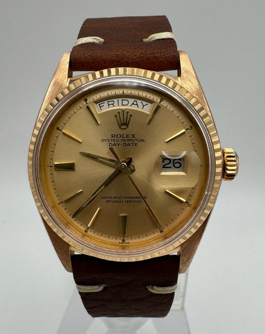 Rolex Day-Date 36 18K Rose Gold Head Door Stop Dial 1973 (Mint)