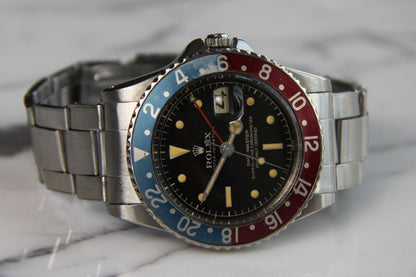 Rolex GMT-Master 1675 PCG Gilt Chapter Ring Pepsi 1960 (Full-Set/Serviced)