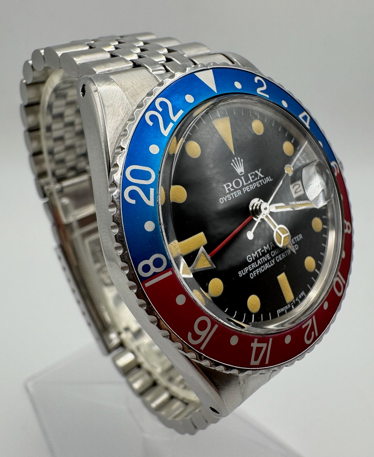 Rolex GMT-Master 1675 Tritium Patina Service Dial 1966