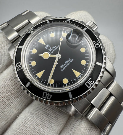 Tudor Submariner 76100 Full Steel Yellow Patina Lollipop Hands