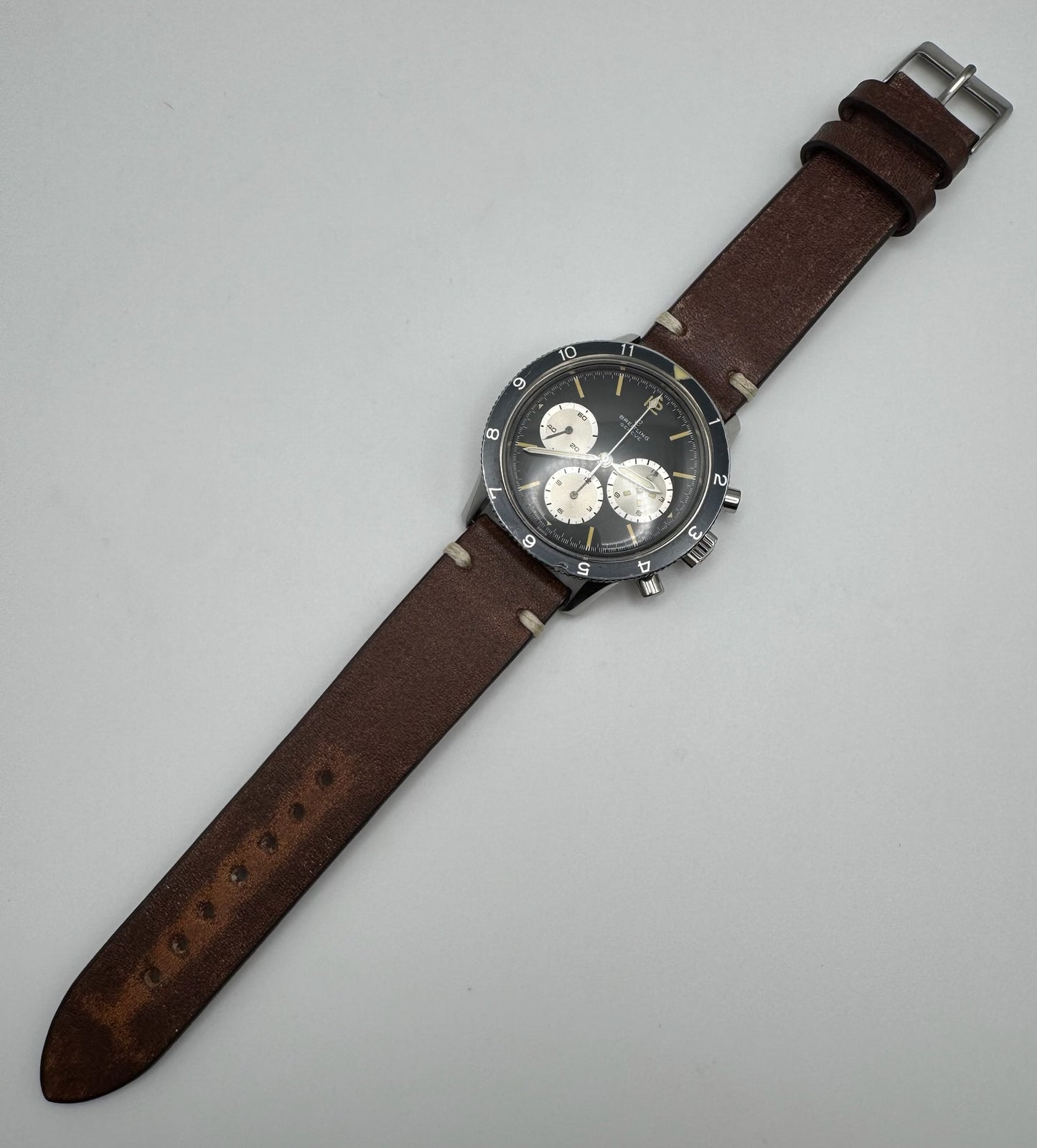 Breitling Co-Pilot Steel 42 Chronograph Yellow Patina (Serviced)