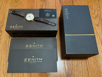 Zenith Captain Elite Rose Gold Ultra Thin with Silver Dial (New/Full-Set)