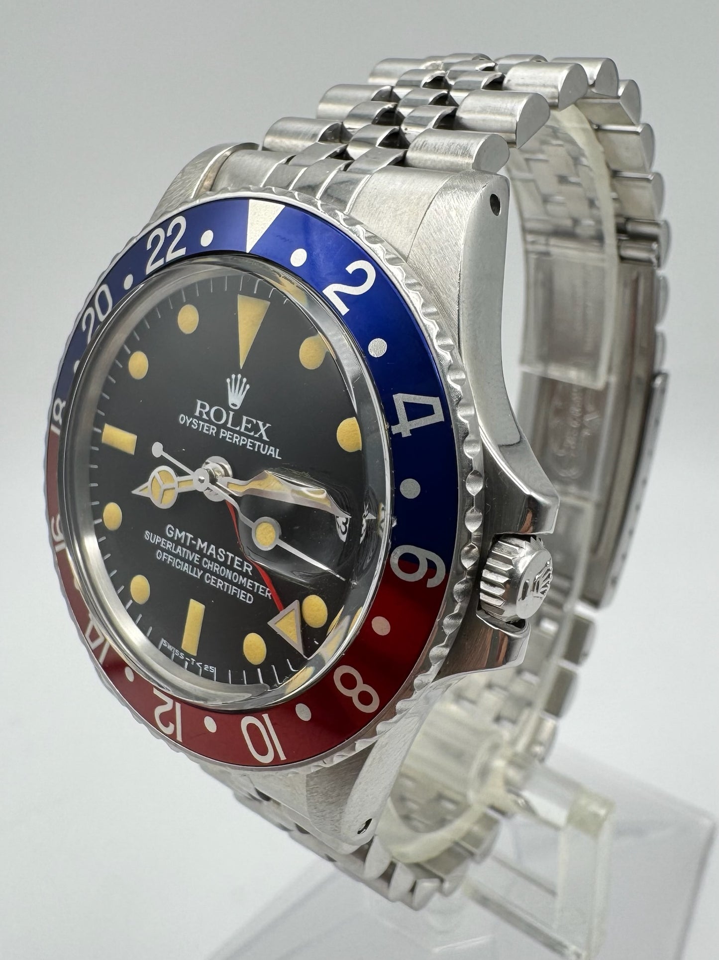 Rolex GMT-Master 1675 Jubilee Pepsi Heavy Patina 1975