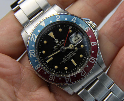 Rolex GMT-Master 1675 PCG Gilt Chapter Ring Pepsi 1960 (Full-Set/Serviced)