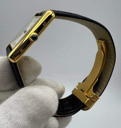 Cartier Tank Vermeil Gold Plated White Dial (Mint)